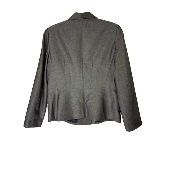 Le Suit Gray Long Sleeve Two Button Career Business Suit Jacket Blazer Size 12P - Picture 4 of 9